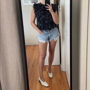 Vintage Shaggy hand knit sweater vest